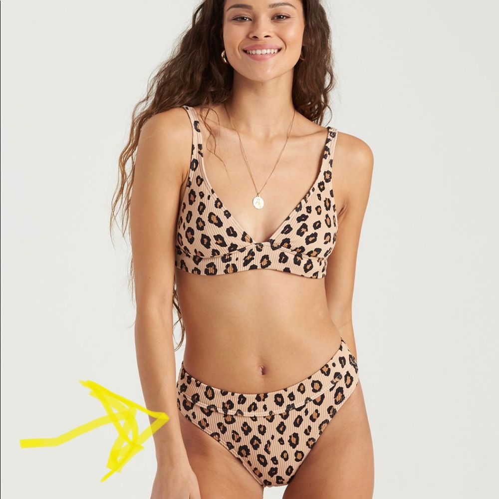 Billabong leopard bikini bottoms